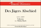 Des Jägers Abschied