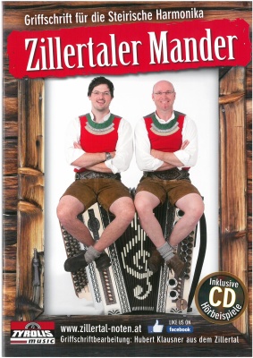 Zillertaler Mander - Griffschrift für Harmonika...