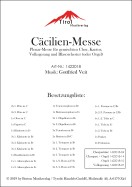 Cäcilienmesse Blasorchester-Set (Inkl. Ges. Partitur)