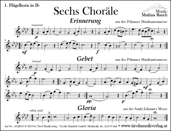 Sechs Choräle - Großes Blasorchester