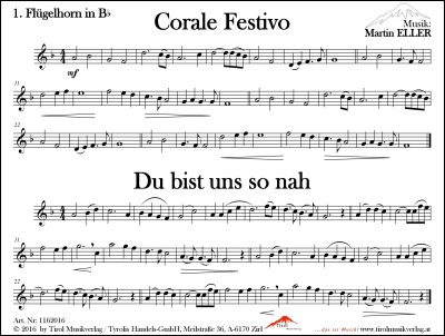 Corale Festivo / Du bist uns so nah - Saxophonquartett