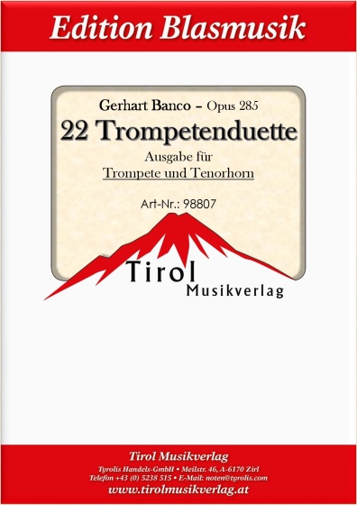 22 Trompetenduette Trompete und Tenorhorn (oder Tenorsax)