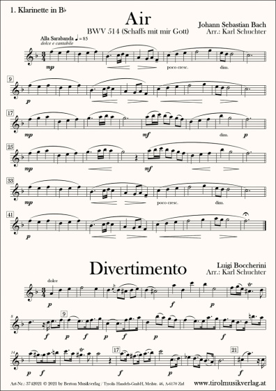 Klarinettenquartette zu jedem Anlass von Choral bis Tango