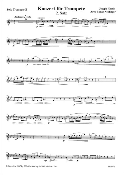 Konzert für Trompete - II. Satz