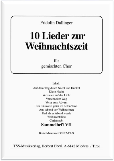 10 Lieder zur Weihnachtszeit für gemischten Chor