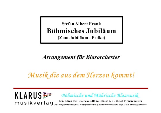 Böhmisches Jubiläum (Zum Jubiläum)