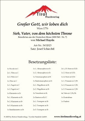 Großer Gott, wir loben dich / Sieh, Vater, von dem...