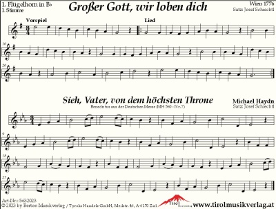 Großer Gott, wir loben dich / Sieh, Vater, von dem höchsten Throne