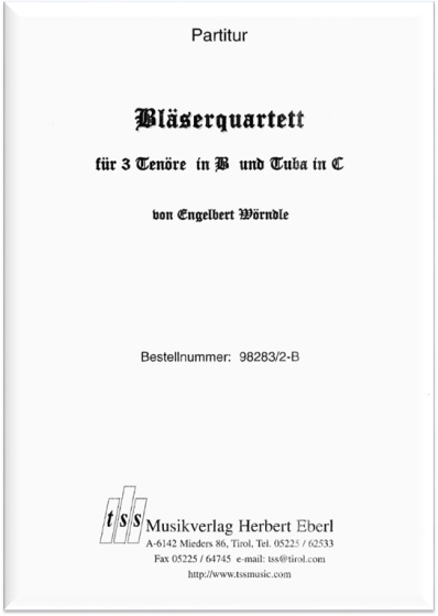 Bläserquartett für 3 Tenöre in B und Tuba in C