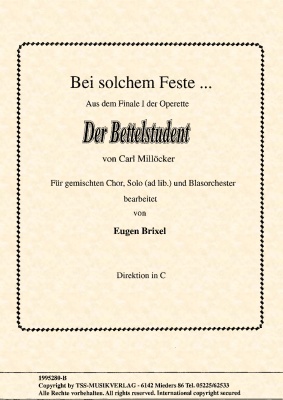 Bei solchem Feste … (aus der Bettelstudent)