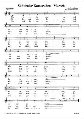 Südtiroler Kameraden - Marsch mit Triogesang