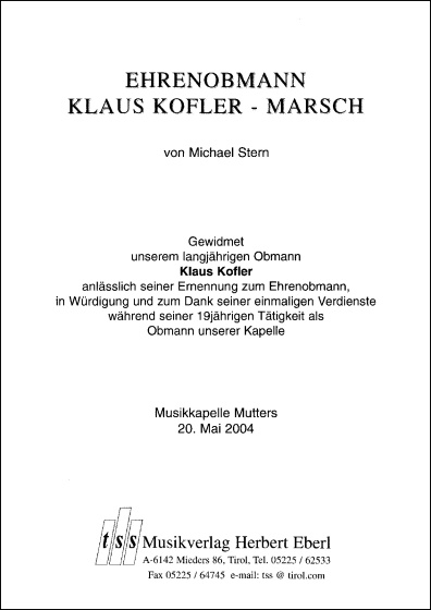 Klaus Kofler Marsch