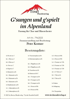 Gsungen und gspielt im Alpenland für Chor und BLO