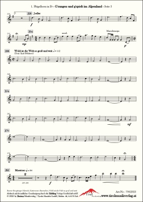 Gsungen und gspielt im Alpenland für Chor und BLO