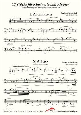 17 Stücke für Klarinette und Klavier