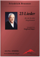 23 Lieder für ein bis drei Singstimmen